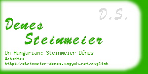 denes steinmeier business card